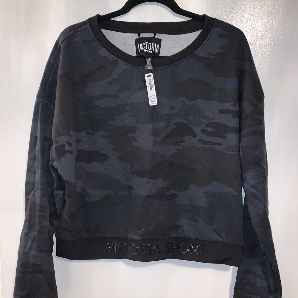 Victoria Secret Sport Camo Cropped Sweatshirt NWT